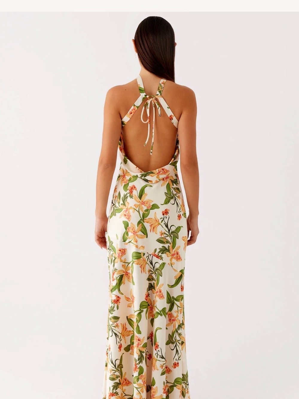 Orange floral maxi dress - Picture 6 of 6
